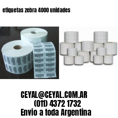 etiquetas zebra 4000 unidades