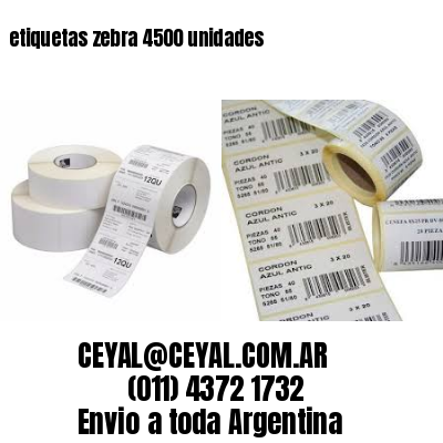 etiquetas zebra 4500 unidades
