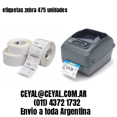 etiquetas zebra 475 unidades