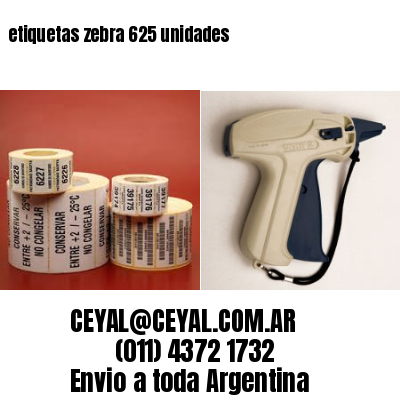 etiquetas zebra 625 unidades