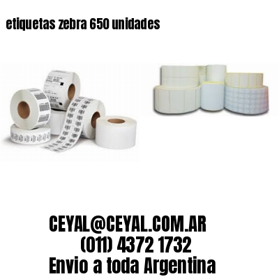 etiquetas zebra 650 unidades