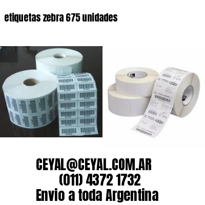 etiquetas zebra 675 unidades