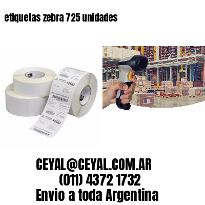 etiquetas zebra 725 unidades