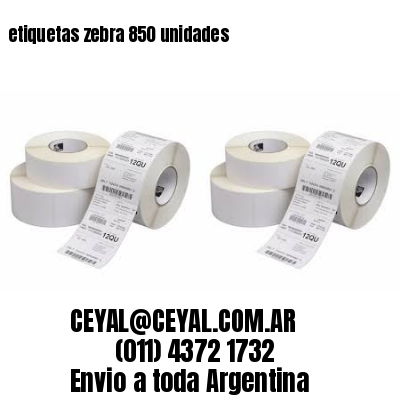 etiquetas zebra 850 unidades