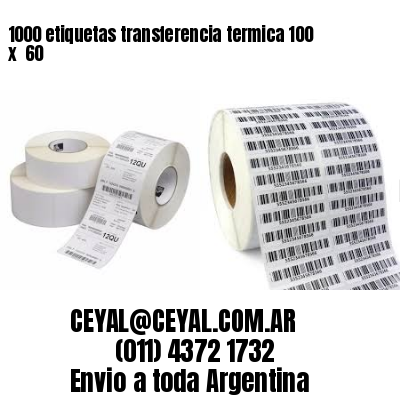 1000 etiquetas transferencia termica 100 x  60