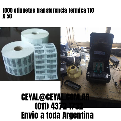 1000 etiquetas transferencia termica 110 X 50