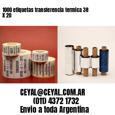 1000 etiquetas transferencia termica 38 X 20