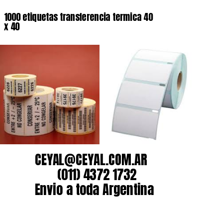 1000 etiquetas transferencia termica 40 x 40