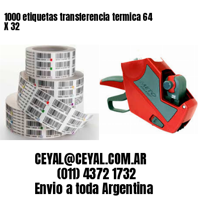 1000 etiquetas transferencia termica 64 X 32