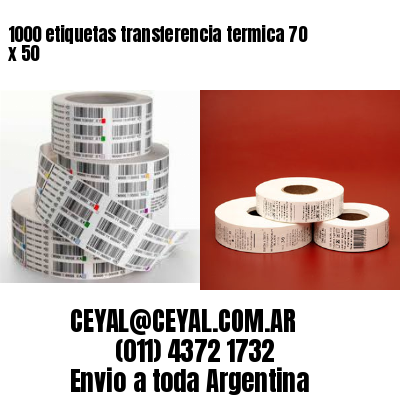 1000 etiquetas transferencia termica 70 x 50