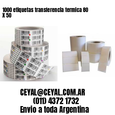 1000 etiquetas transferencia termica 80 X 50
