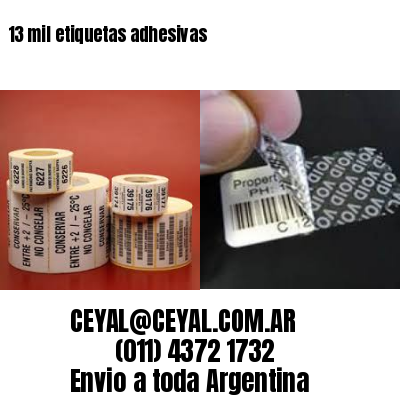 13 mil etiquetas adhesivas