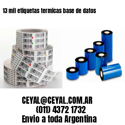 13 mil etiquetas termicas base de datos