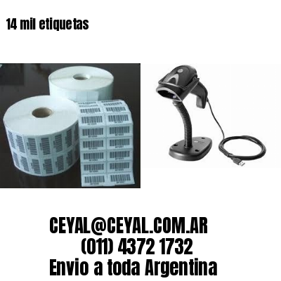14 mil etiquetas