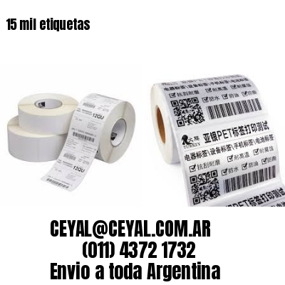 15 mil etiquetas