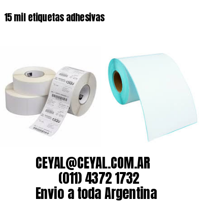 15 mil etiquetas adhesivas
