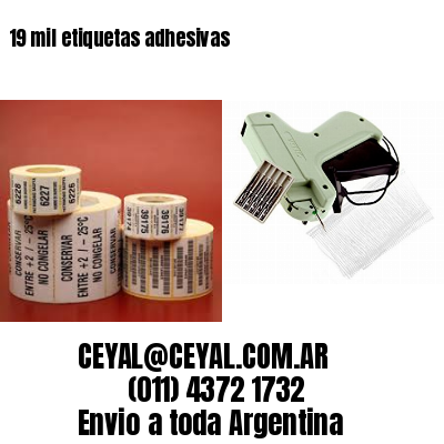 19 mil etiquetas adhesivas