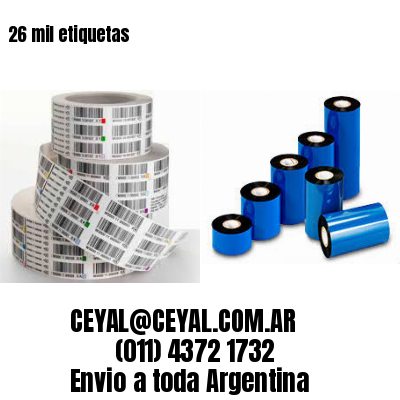 26 mil etiquetas