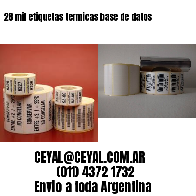 28 mil etiquetas termicas base de datos