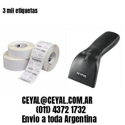3 mil etiquetas