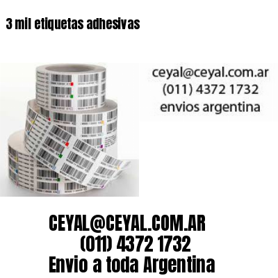 3 mil etiquetas adhesivas