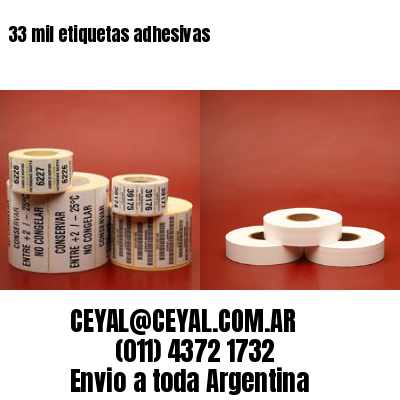 33 mil etiquetas adhesivas