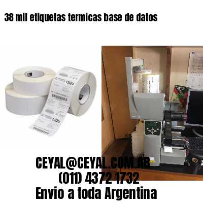 38 mil etiquetas termicas base de datos