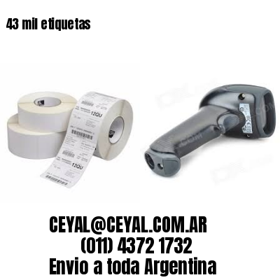 43 mil etiquetas