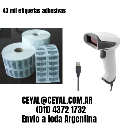 43 mil etiquetas adhesivas