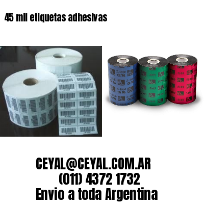 45 mil etiquetas adhesivas