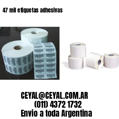 47 mil etiquetas adhesivas