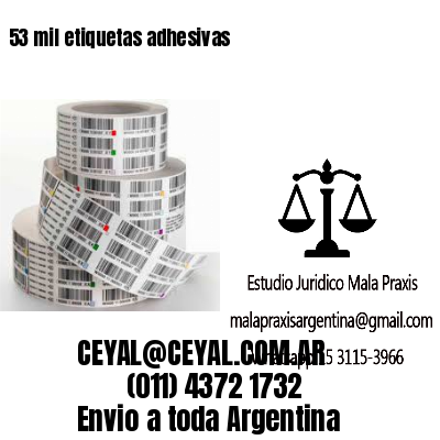 53 mil etiquetas adhesivas