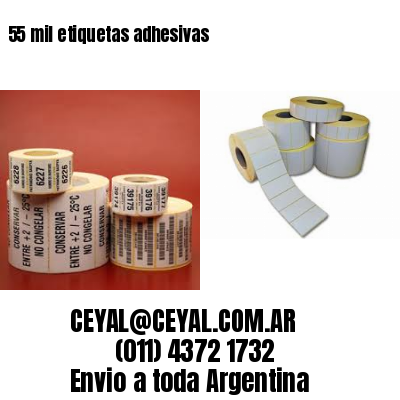 55 mil etiquetas adhesivas