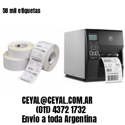 58 mil etiquetas
