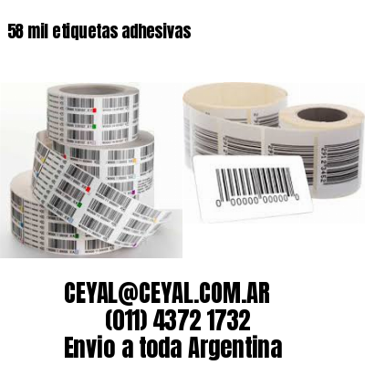58 mil etiquetas adhesivas
