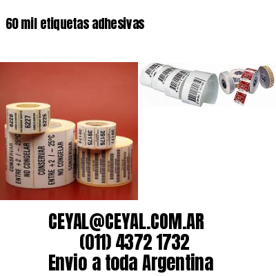 60 mil etiquetas adhesivas