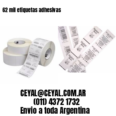 62 mil etiquetas adhesivas