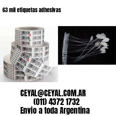 63 mil etiquetas adhesivas