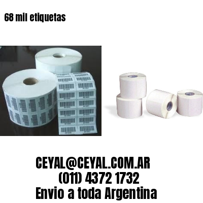 68 mil etiquetas