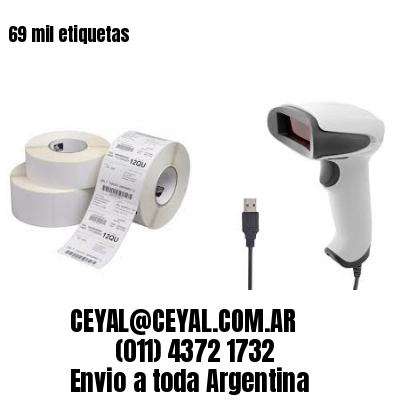 69 mil etiquetas