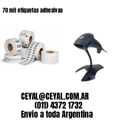 70 mil etiquetas adhesivas
