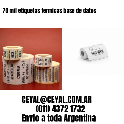 70 mil etiquetas termicas base de datos