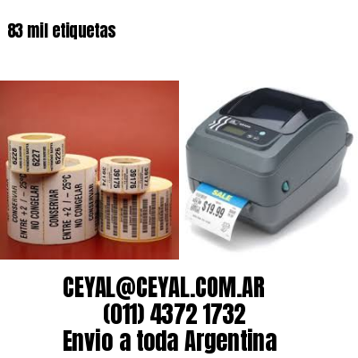 83 mil etiquetas