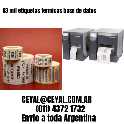 83 mil etiquetas termicas base de datos