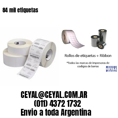 84 mil etiquetas