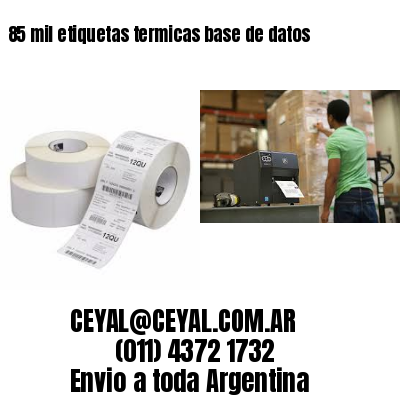 85 mil etiquetas termicas base de datos
