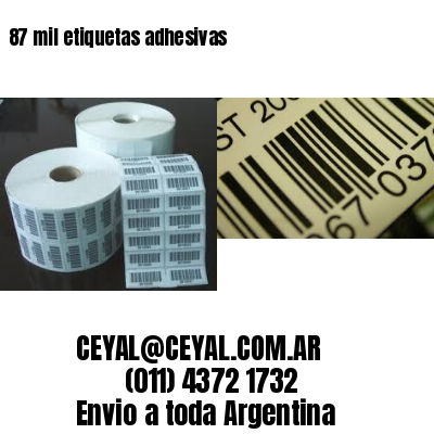 87 mil etiquetas adhesivas
