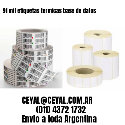 91 mil etiquetas termicas base de datos