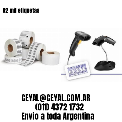 92 mil etiquetas