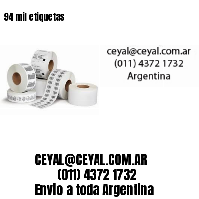 94 mil etiquetas